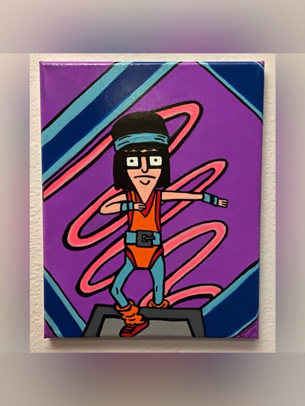 “Tina’s Gets Physical” Tina Belcher 8X10 Acrylic Painting on Canvas Bobs Burgers